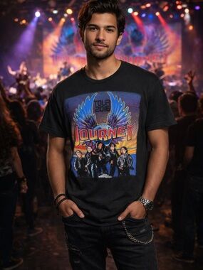 JOURNEY Black Graphic 2016 Tour T-Shirt